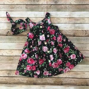 NWT Girls floral summer dress and headband